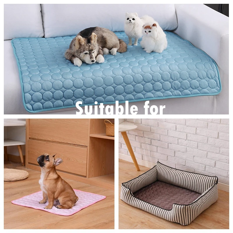 Dog Mat Cooling Summer Pad Mat For Dogs Cat Blanket Sofa Breathable Pet Dog Bed Summer Washable For Small Medium Large Dogs Car - Image 3
