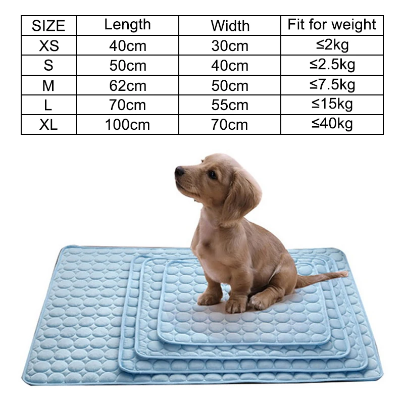 Dog Mat Cooling Summer Pad Mat For Dogs Cat Blanket Sofa Breathable Pet Dog Bed Summer Washable For Small Medium Large Dogs Car - Image 2