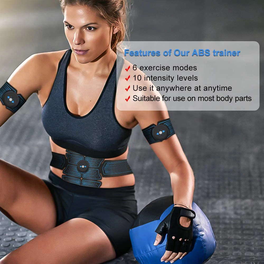 EMS Abdominal Massager Muscle Stimulator Abs Trainer Fitness Training Gear Electrostimulator Workout Equipment USB Rechargeable - Image 6