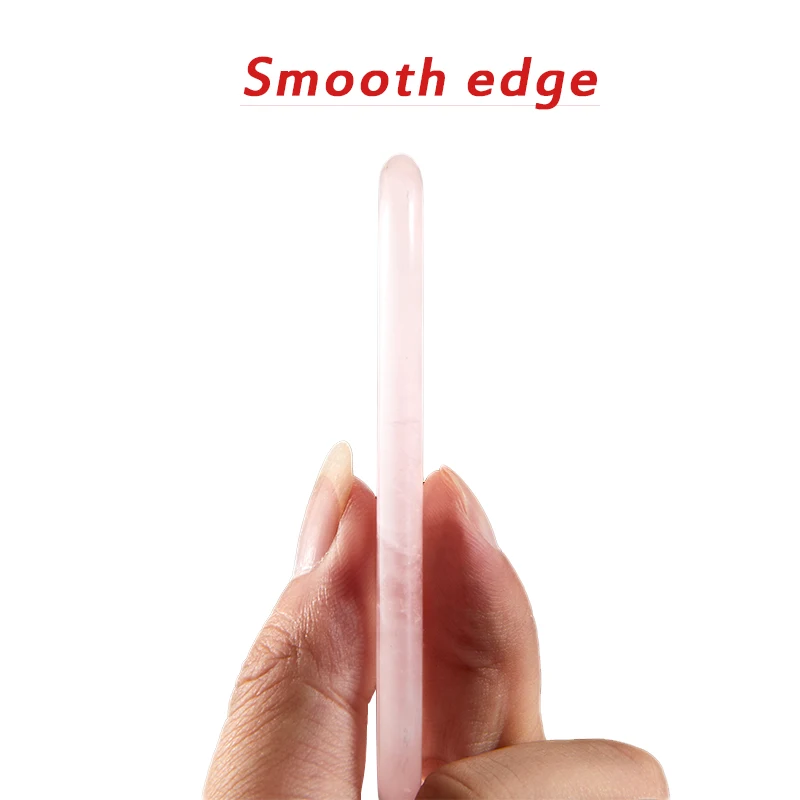 Natural Stone Jade Gouache Scraper Rose Quartz Facial Gua Sha Tools Neck Massager for Face Lifting Wrinkle Remover Beauty Health - Image 4