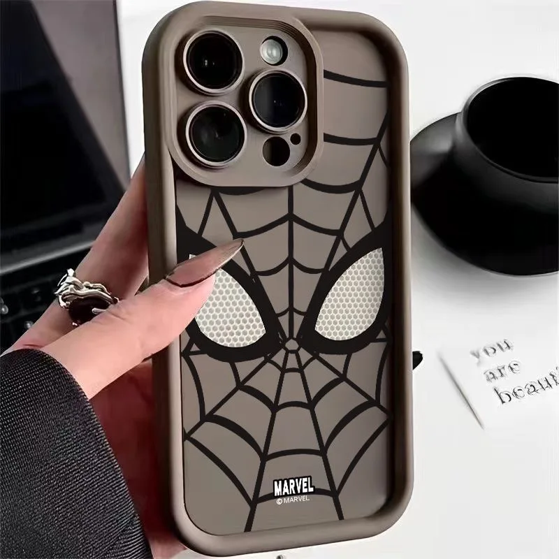 Cool Spider Man Plain Multistep TPU Soft Phone Case for iPhone 14 Pro 15 Plus 13 Pro Max 12 11 16 X XS XR 7 8 Plus SE 2020 Cover - Image 9