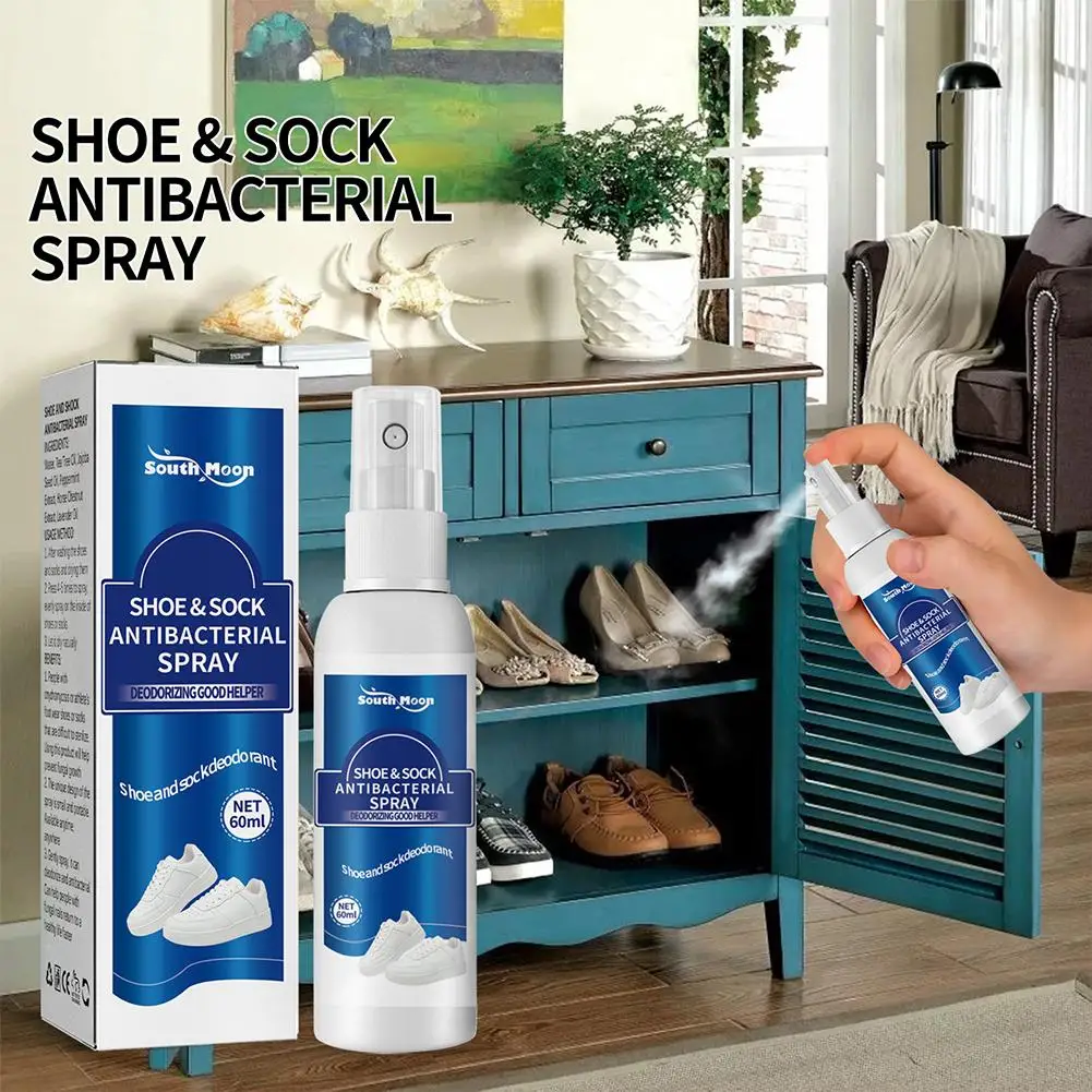 60ml Antibacterial Spray for Shoe Foot Odor Shoes Stink Freshener Socks Odor Remover Spray Refresh Antiperspirant Health Care - Image 5