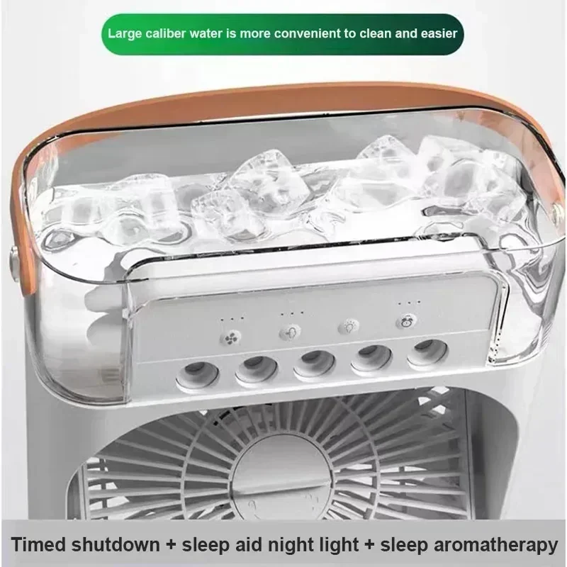 Portable 3 in 1 Fan AIr Conditioner Household Small Air Cooler LED Night Lights Humidifier Air Adjustment Home Fans - Image 5