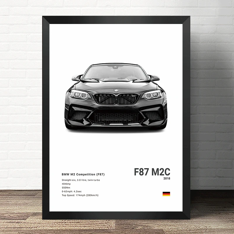 Famous Cars M5 CS G80 M3 Canvas Wall Art Print Poster M3 CSL E36 E39 Decorative Mural Modern Home Decor Birthday Gift Unframed - Image 4