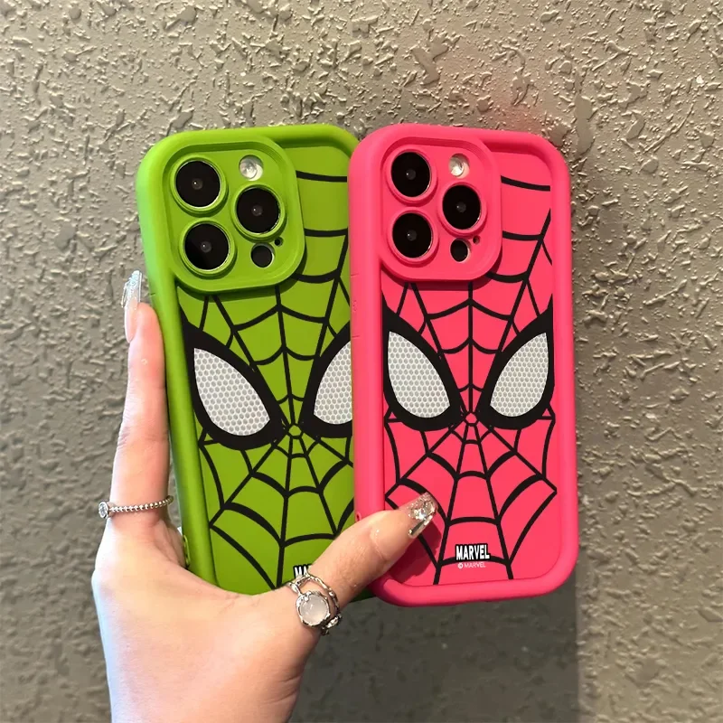 Cool Spider Man Plain Multistep TPU Soft Phone Case for iPhone 14 Pro 15 Plus 13 Pro Max 12 11 16 X XS XR 7 8 Plus SE 2020 Cover - Image 2