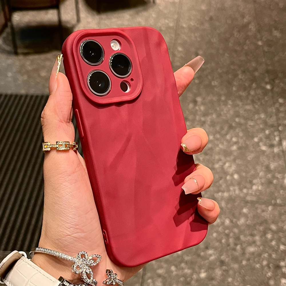 Soft Silicone Phone Case For iPhone 11 12 13 14 15 16 Pro Max X Xs XR Max 7 8 Plus Candy Bumper Fold Pattern Cover - Image 8