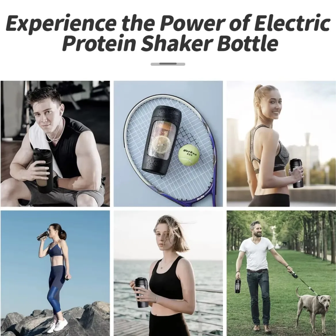 650ml Electric Protein Powder Mixing Cup Automatic Shaker Bottle Mixer Shake Bottle Milk Coffee Blender Portable Mixing Cups - Image 5