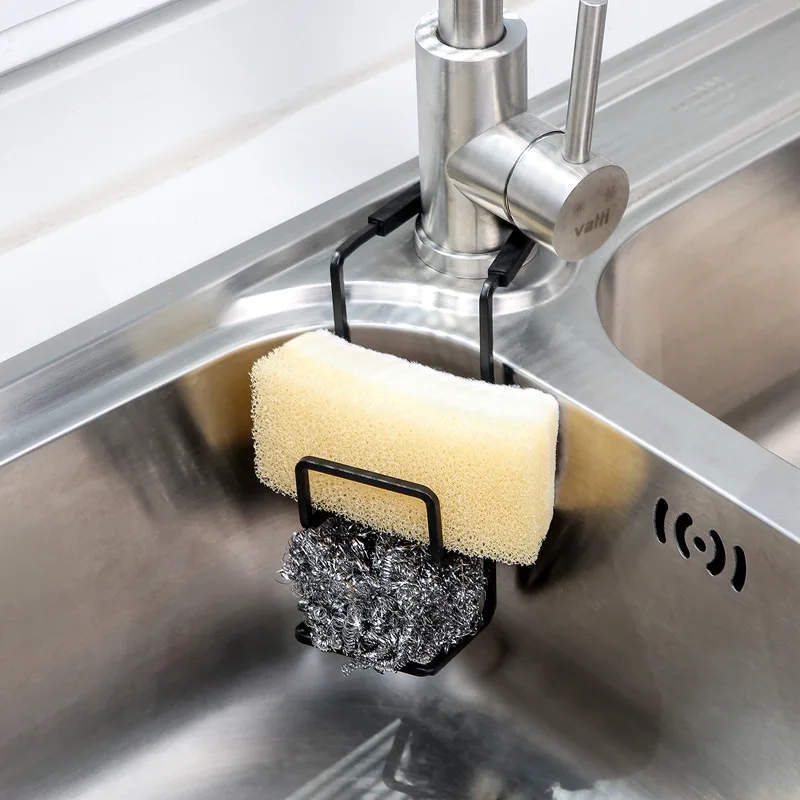 Durable Sink Caddy Sink Sponge Holder Small Kitchen Bathroom Metal Organizer Liquid Dish Drainer Faucet Rack Shower Convenient - Image 2