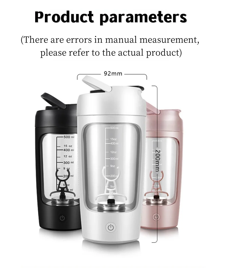 650ml Electric Protein Powder Mixing Cup Automatic Shaker Bottle Mixer Shake Bottle Milk Coffee Blender Portable Mixing Cups - Image 8