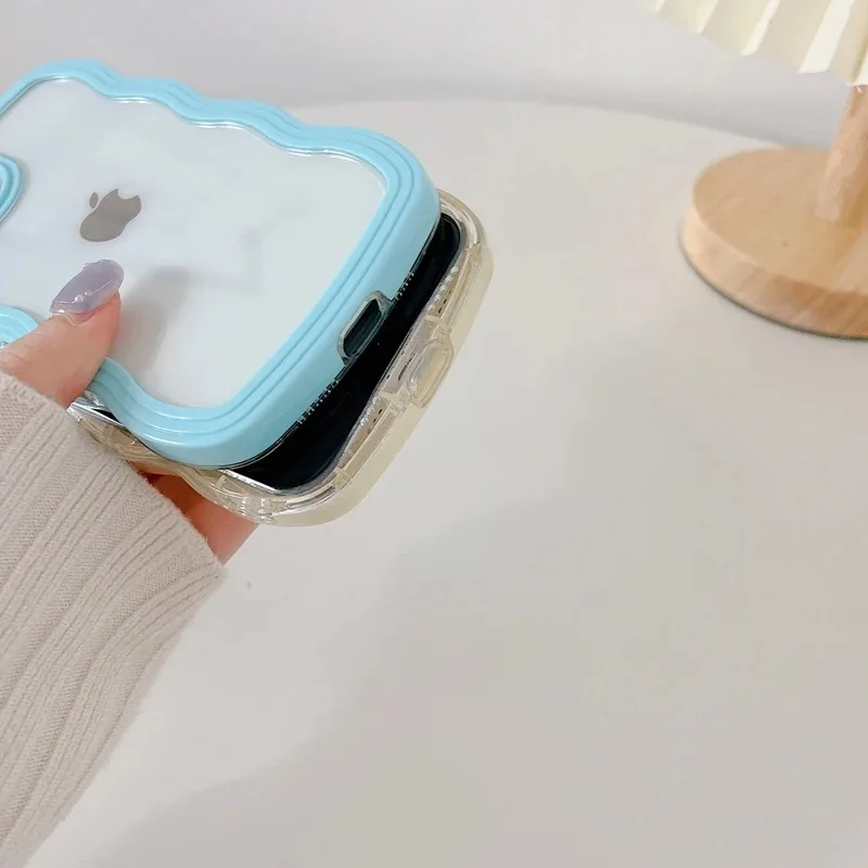 Candy Wavy Lines Bumper Case For iPhone 16 15 11 12 13 14 Pro Max Plus X XR XS Max Shockproof Transparent Hard Back Cover Funda - Image 7