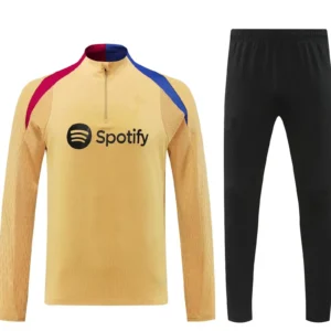 NEW Men and Kids sports set boy girl Barcaes Fans Half Zipper Jacket Training wear games Jerseys football Kit Tops and trousers