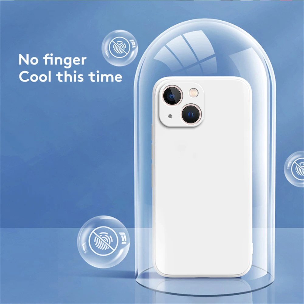 Square Square Liquid Silicone Phone Case for iPhone 14 Plus 11 12 13 14 Pro Max 12 13 mini Luxury Camera Protective Cover - Image 3