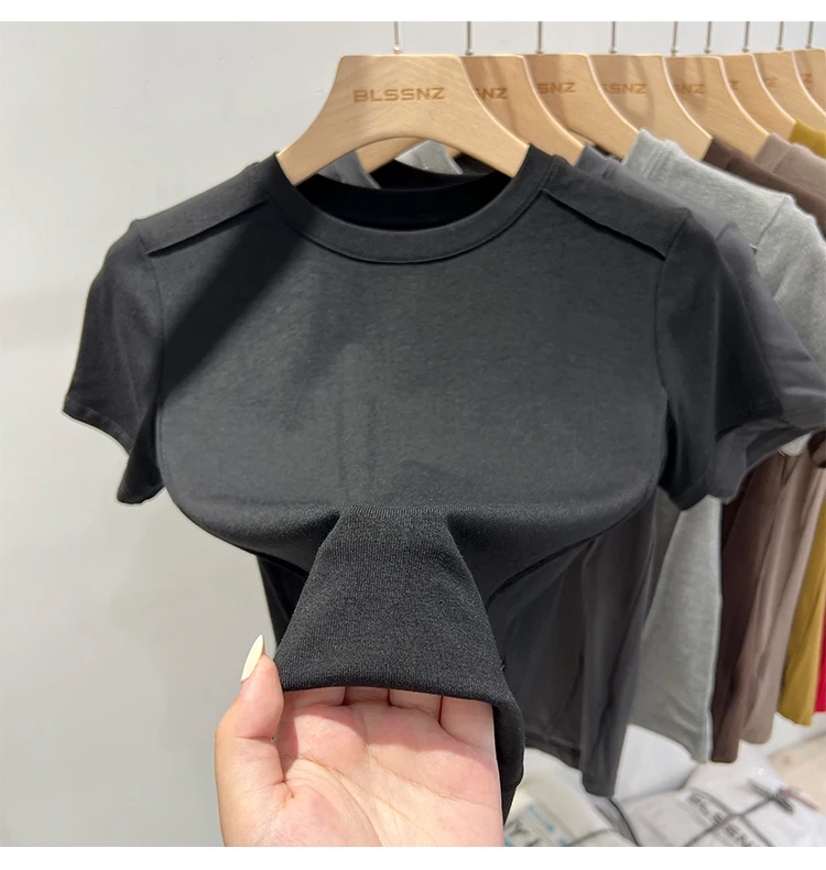 AOSSVIAO Summer white T-shirt Cotton female short-sleeved student versatile loose half-sleeve t-shirt Harajuku top trend - Image 16