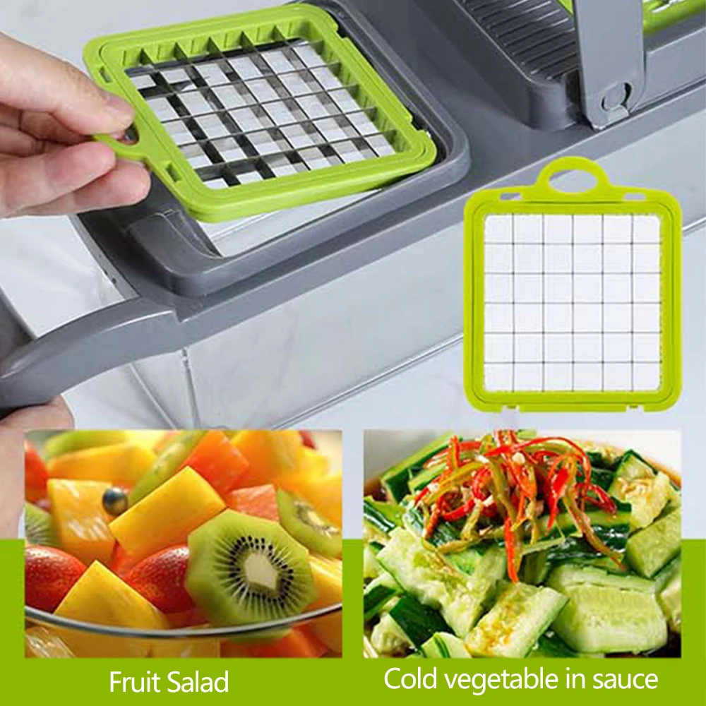 Vegetable Cutter Multifunctional Slicer Fruit Potato Peeler Carrot Grater Kitchen accessories basket vegetable slicer - Image 3