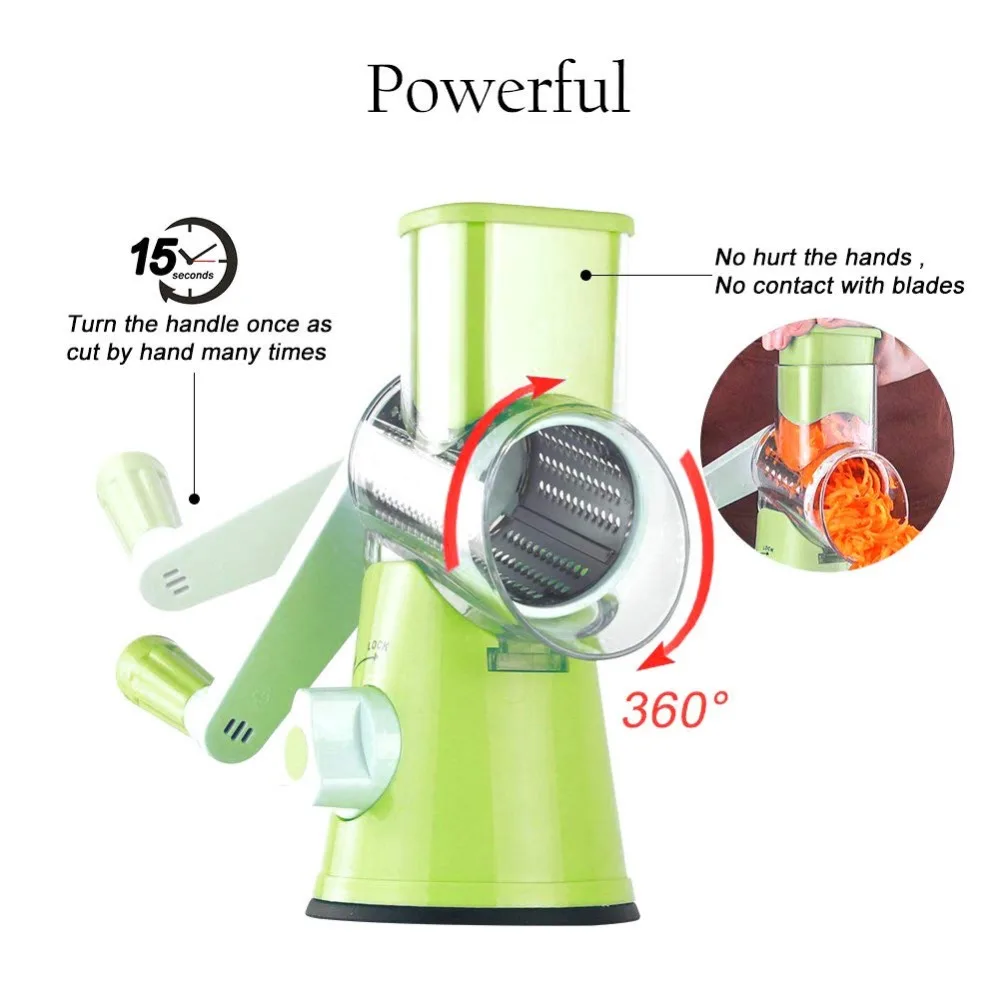 Manual Rotary Grater For Cheese And Vegetable Potato Slicer Mandoline Chopper Stainless Steel Cutter Kitchen Accessorie Tools - Image 5