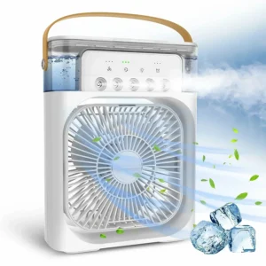 Portable 3 in 1 Fan AIr Conditioner Household Small Air Cooler LED Night Lights Humidifier Air Adjustment Home Fans