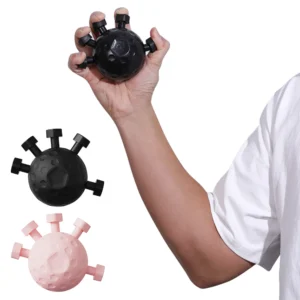 Finger Exerciser Trainer Hand Grip Strengthener Adjustable Power Training Hand Balls for Forearm Strength Climbing Training