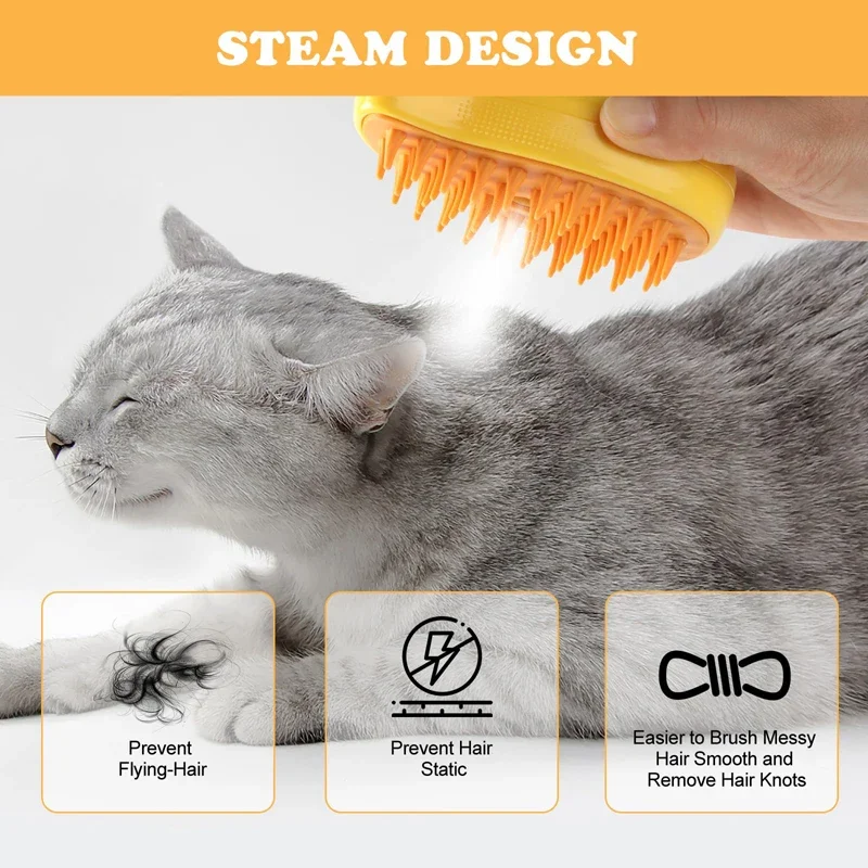 3 in 1 Pet Brush Cat Steam Brush Comb Dog Brush Electric Spray Cat Hair Brushes Massage Pet Grooming Hair Removal Combs - Image 10