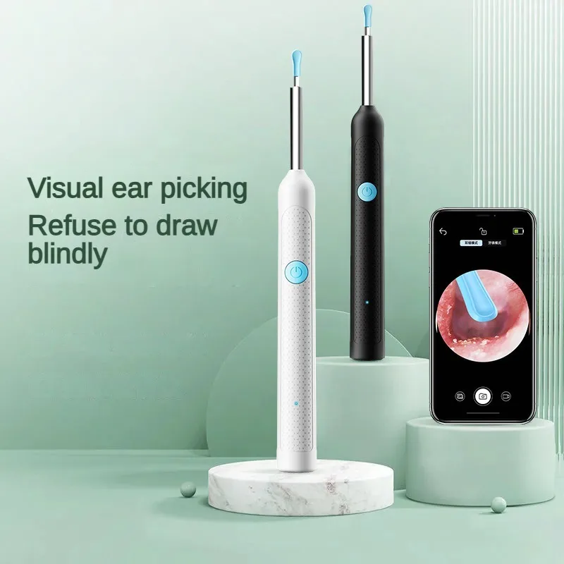 Wireless Visual Silicone Ear Spoon Endoscope Earpick Camera Otoscope Safe Ear Cleaner for Kids & Adults