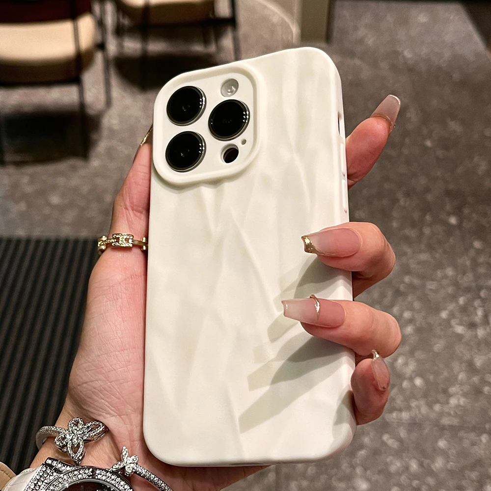 Soft Silicone Phone Case For iPhone 11 12 13 14 15 16 Pro Max X Xs XR Max 7 8 Plus Candy Bumper Fold Pattern Cover - Image 6