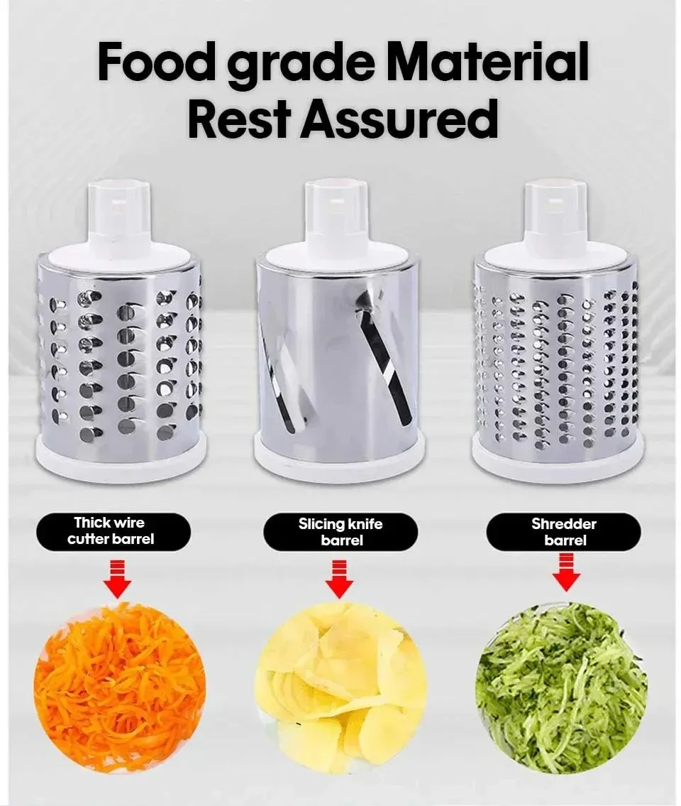 Manual Rotary Grater For Cheese And Vegetable Potato Slicer Mandoline Chopper Stainless Steel Cutter Kitchen Accessorie Tools - Image 10