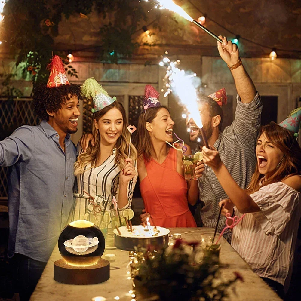 6CM 3D Crystal Ball Lamp With Galaxy And Planetary Projection USB Night Light For Bedroom Decor Plasma Ball Gift - Image 12