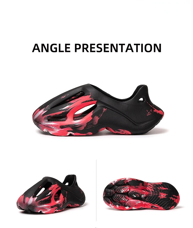 Men's Slippers Summer Soft EVA Beach Hole Shoes Outdoor Women's Slide Non-slip Tie-dyed Designer Personalized Hollow Shoes 36-47 - Image 10