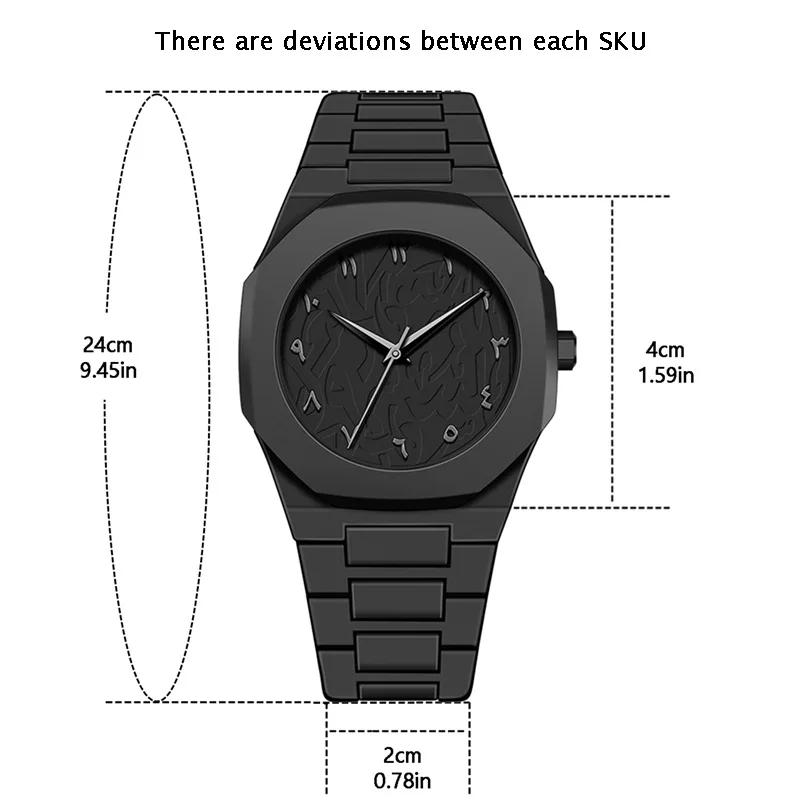 Classic Men's Watch with Plastic Granules and Exquisite Business Waterproof Matte Oil Quartz Watch Fashion Custom Logo - Image 4