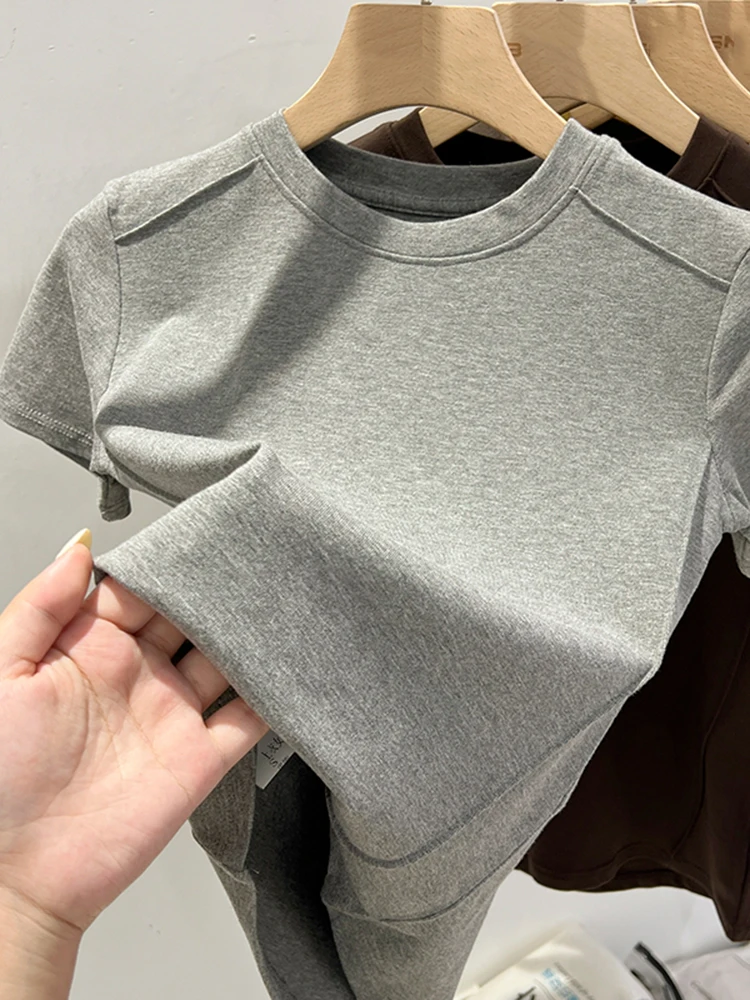 AOSSVIAO Summer white T-shirt Cotton female short-sleeved student versatile loose half-sleeve t-shirt Harajuku top trend - Image 3