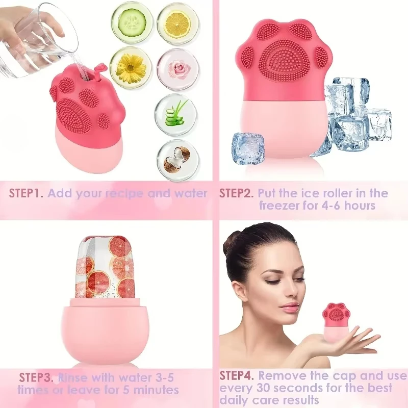 Silicone Ice Face Roller Facial Cube Roller Trays Beauty Lifting Massage Ball Contouring Treatment Reduce Acne Skin Care Tool - Image 4