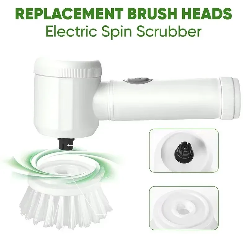 Electric Spin Scrubber Cordless Spin Scrubber with 5 Replaceable Brush Heads and Adjustable Extension Handle,5 in 1CleaningBrush - Image 2