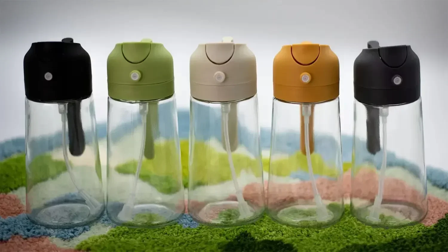 2-in-1 Dark Glass Oil Sprayer Olive Oil Dispenser Black Lightproof Oil Sprayer for Cooking Salads and Barbecues Barbecue Tools - Image 10