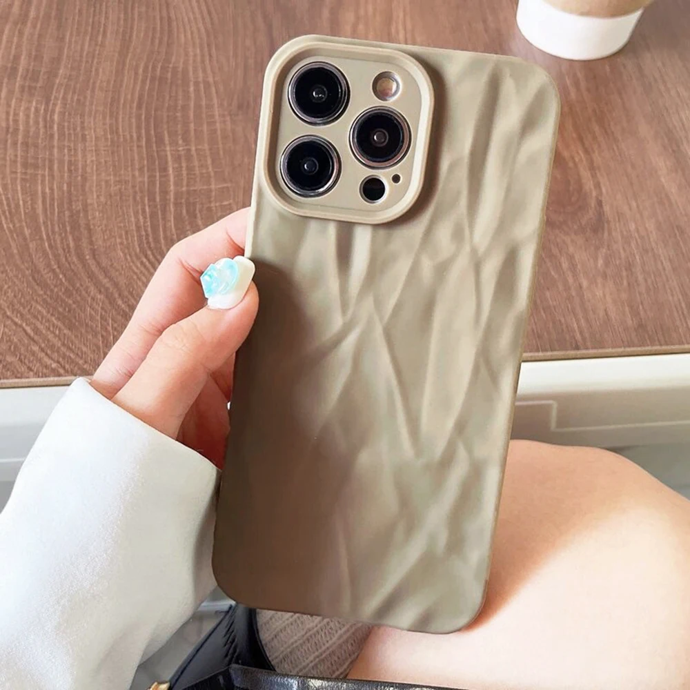 Soft Silicone Phone Case For iPhone 11 12 13 14 15 16 Pro Max X Xs XR Max 7 8 Plus Candy Bumper Fold Pattern Cover - Image 5