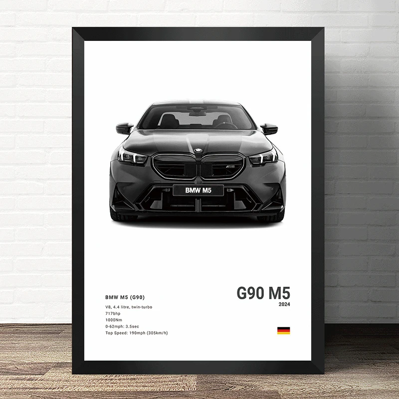Famous Cars M5 CS G80 M3 Canvas Wall Art Print Poster M3 CSL E36 E39 Decorative Mural Modern Home Decor Birthday Gift Unframed - Image 3