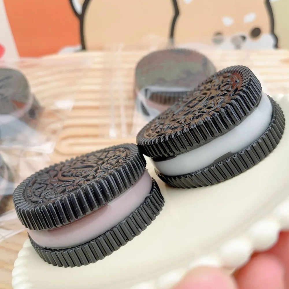 Squishy Handmade Silicone Cookies Fidget Toy Slow Rebound Stress Relief Pinch Decompression Squeeze Toy for Kids Holiday Gifts - Image 3