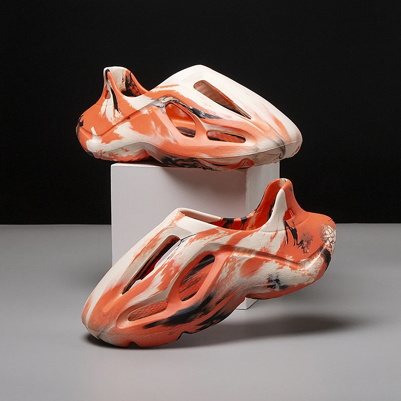 Men's Slippers Summer Soft EVA Beach Hole Shoes Outdoor Women's Slide Non-slip Tie-dyed Designer Personalized Hollow Shoes 36-47 - Image 5