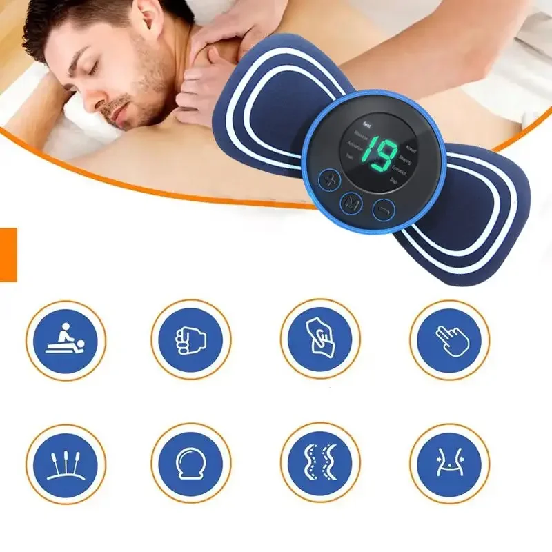 Intelligent Mini Electric Neck Massager Charging Portable Shoulder and Neck Neck Massage Patch with Multiple Adjustable Levels - Image 12