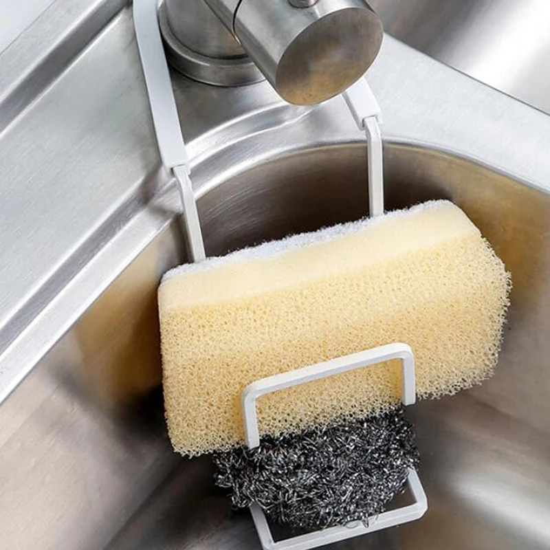 Durable Sink Caddy Sink Sponge Holder Small Kitchen Bathroom Metal Organizer Liquid Dish Drainer Faucet Rack Shower Convenient - Image 8