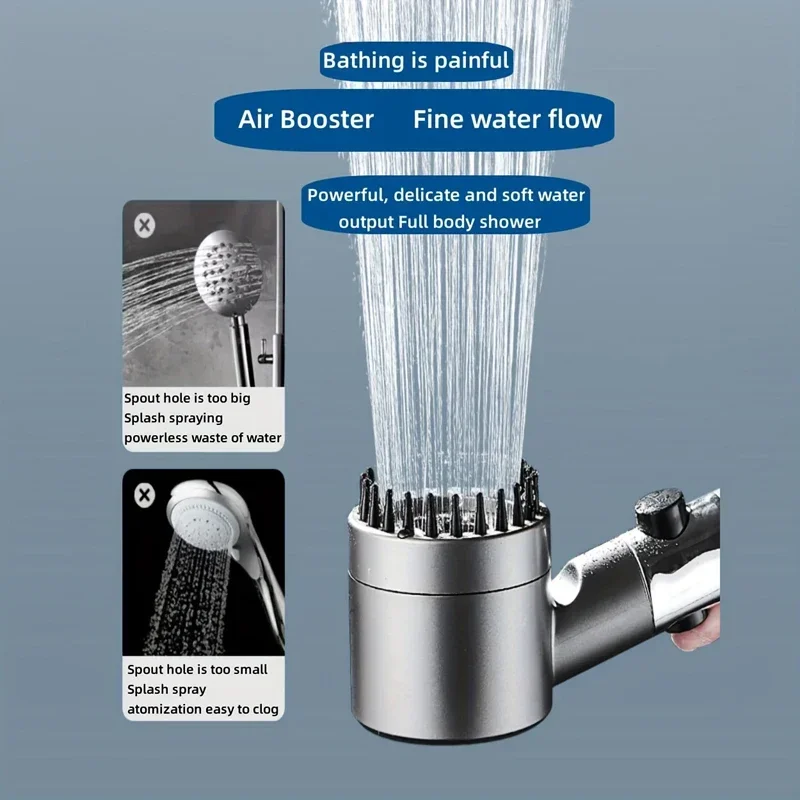 4 Modes Shower Head High Pressure Showerhead One-Key Stop Water Massage Shower Head With Filter Element Bathroom Accessories - Image 10