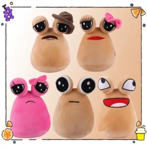 Kawaii Cartoon Plush Toys Anime My Pet Alien Pou Doll Stuffed Animal Toy Children's Christmas Birthday Gift Bedroom Sofa Decor