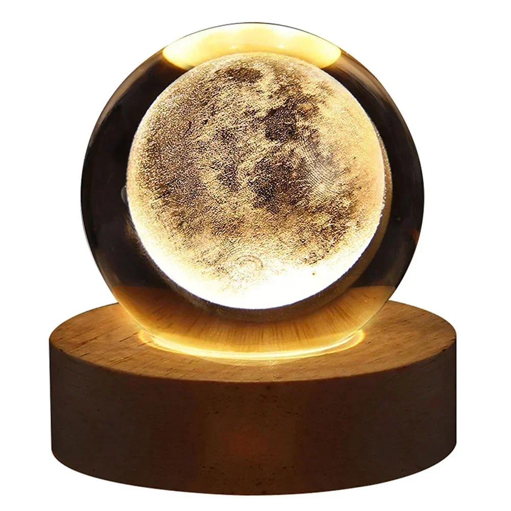 6CM 3D Crystal Ball Lamp With Galaxy And Planetary Projection USB Night Light For Bedroom Decor Plasma Ball Gift - Image 16