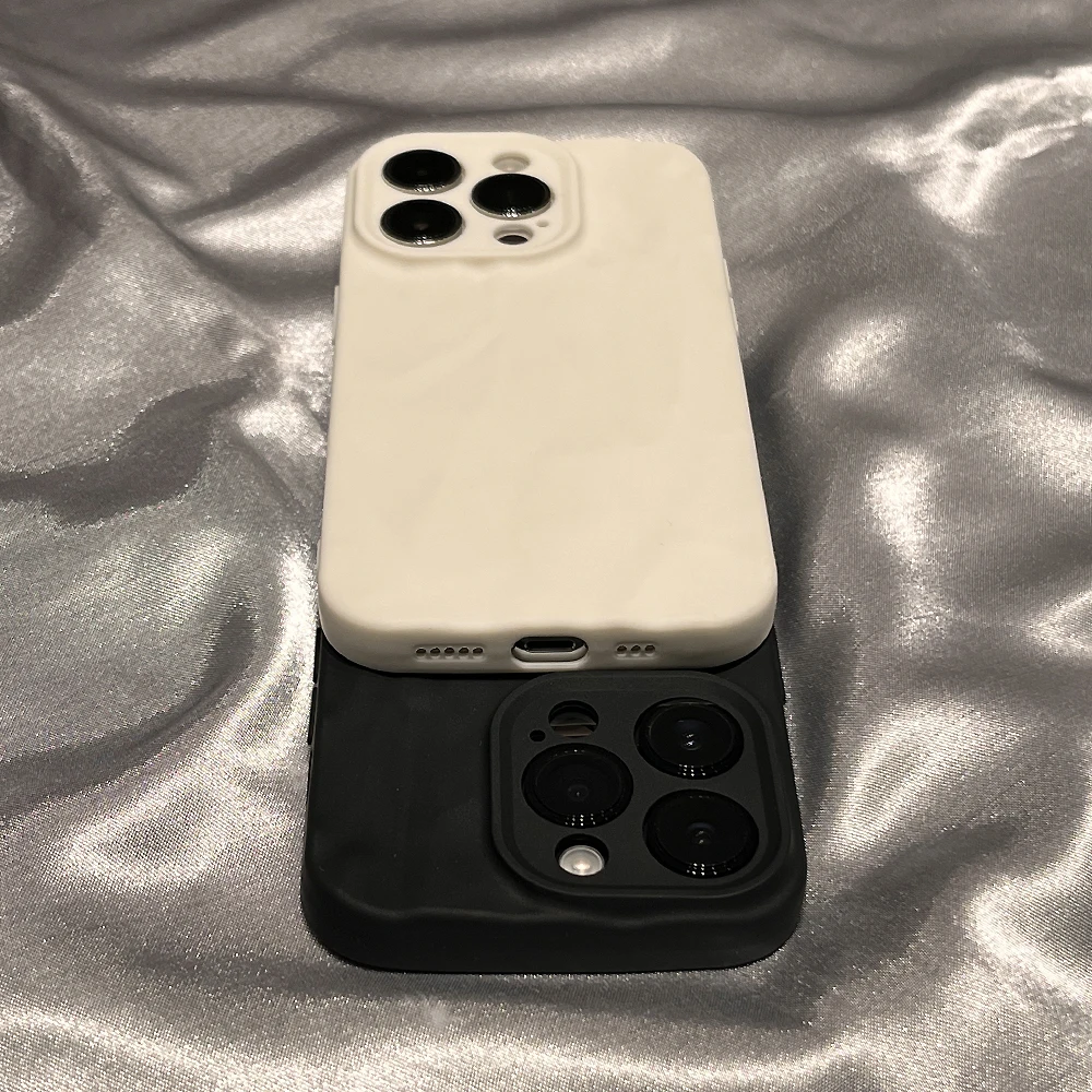 Soft Silicone Phone Case For iPhone 11 12 13 14 15 16 Pro Max X Xs XR Max 7 8 Plus Candy Bumper Fold Pattern Cover - Image 3