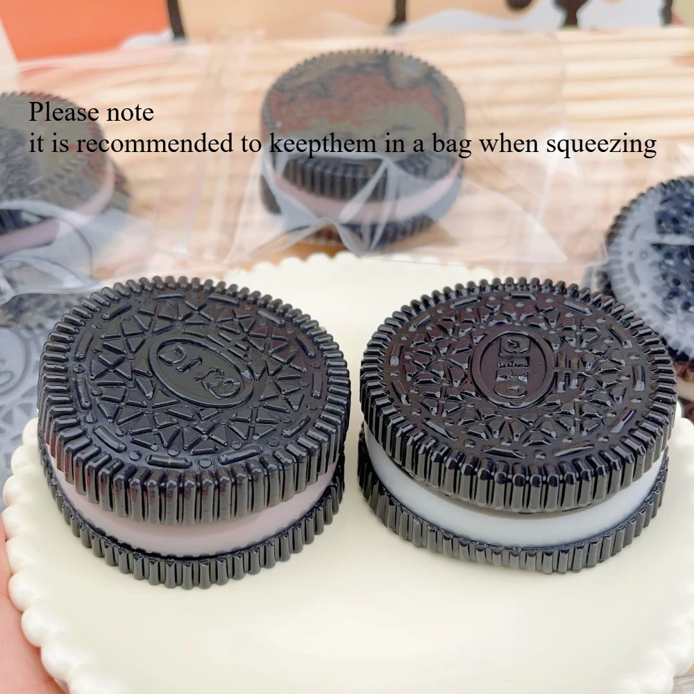 Squishy Handmade Silicone Cookies Fidget Toy Slow Rebound Stress Relief Pinch Decompression Squeeze Toy for Kids Holiday Gifts - Image 2