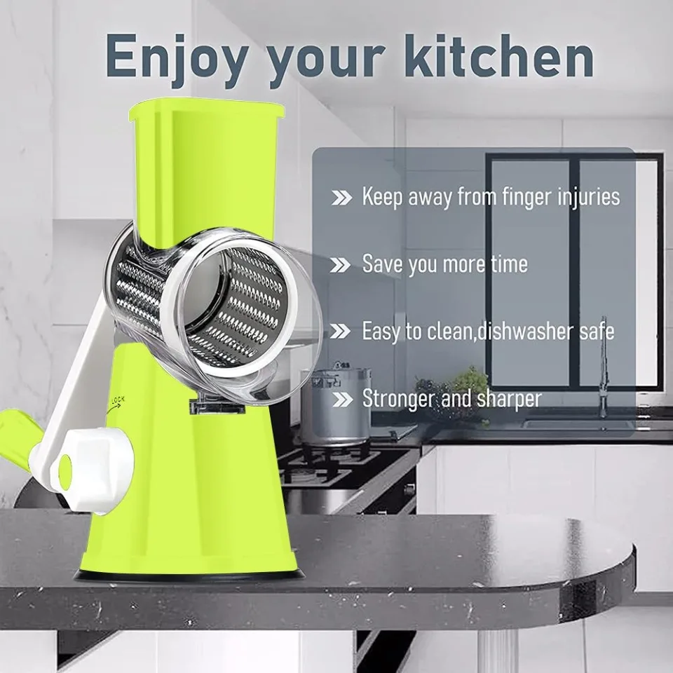 Manual Rotary Grater For Cheese And Vegetable Potato Slicer Mandoline Chopper Stainless Steel Cutter Kitchen Accessorie Tools - Image 7