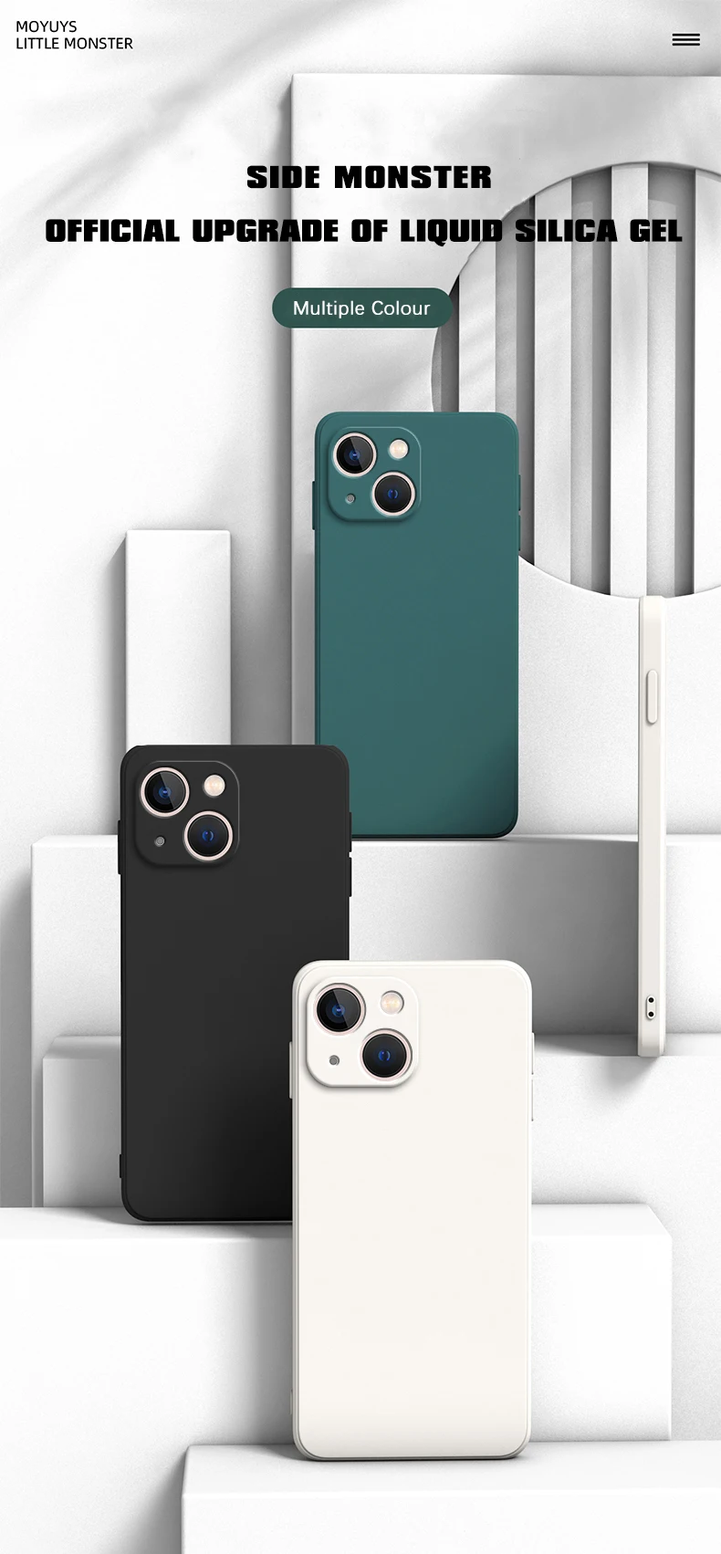 Square Square Liquid Silicone Phone Case for iPhone 14 Plus 11 12 13 14 Pro Max 12 13 mini Luxury Camera Protective Cover - Image 7