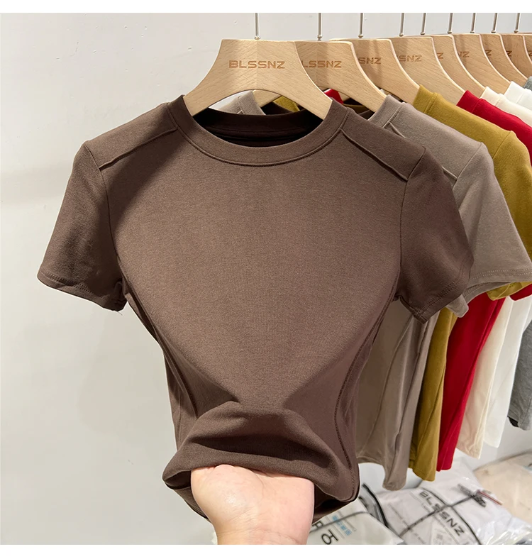 AOSSVIAO Summer white T-shirt Cotton female short-sleeved student versatile loose half-sleeve t-shirt Harajuku top trend - Image 13