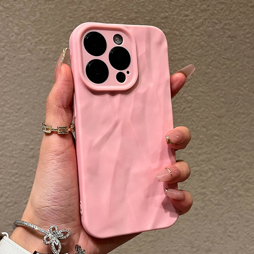Soft Silicone Phone Case For iPhone 11 12 13 14 15 16 Pro Max X Xs XR Max 7 8 Plus Candy Bumper Fold Pattern Cover - Image 9