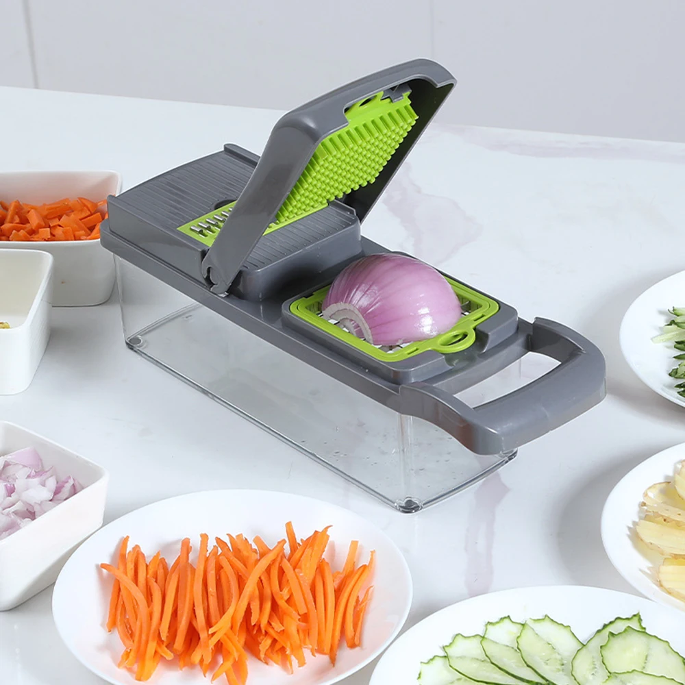 Vegetable Cutter Multifunctional Slicer Fruit Potato Peeler Carrot Grater Kitchen accessories basket vegetable slicer - Image 2