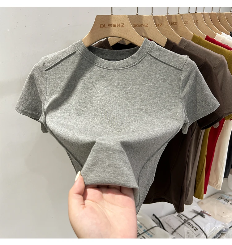 AOSSVIAO Summer white T-shirt Cotton female short-sleeved student versatile loose half-sleeve t-shirt Harajuku top trend - Image 14