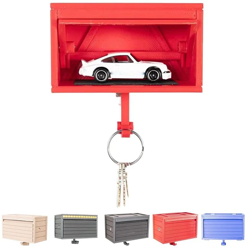 Car Garage Key Holder With Opening Door Fun Garage Keychain Wall Hanging Car Key Holder Easy Installation Wall Decoration - Image 3